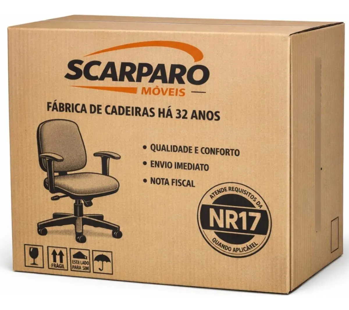 Cadeira Executiva Giratória Scarparo Nr17 Estofada - Imagem 3