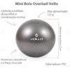Mini Bola De Exercícios Cinza 25cm - Image 3